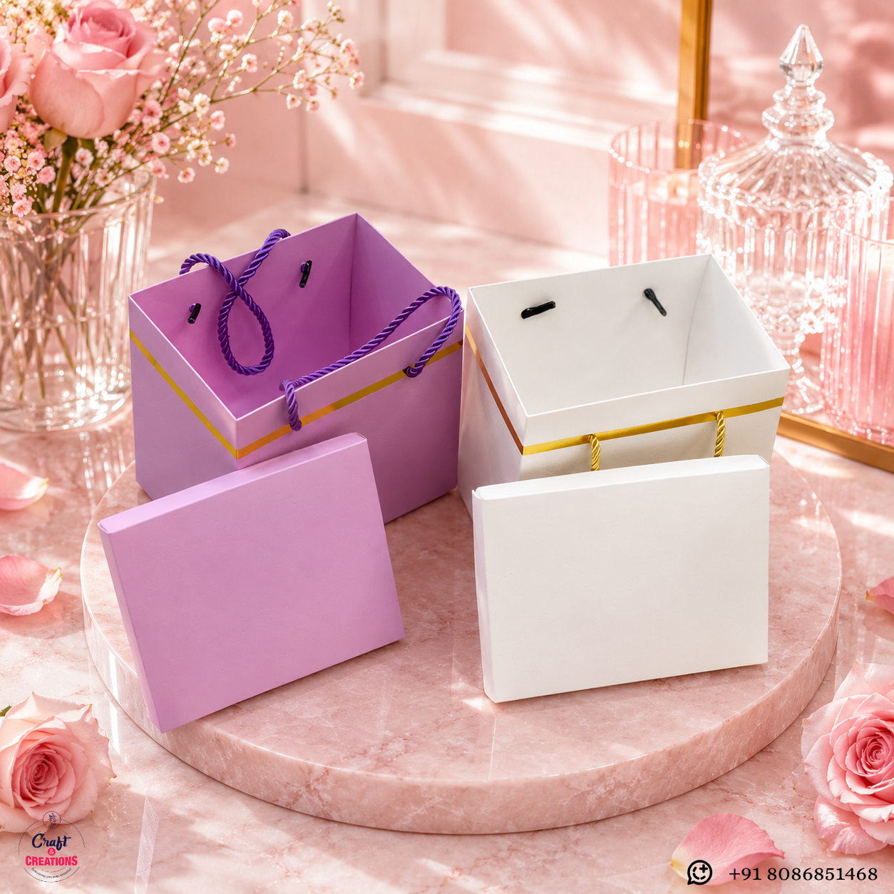 Premium paper gift bag with rope handles