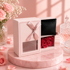 Romantic watch presentation box for anniversaries and Valentine's Day